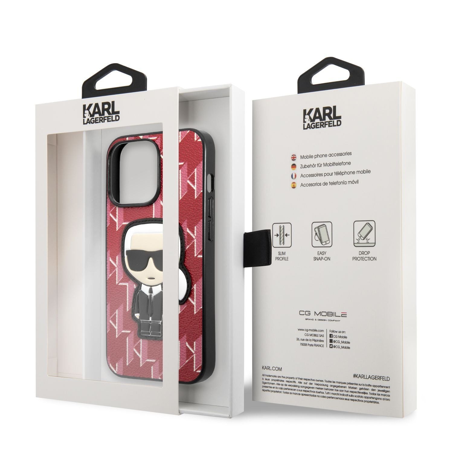 Karl Lagerfeld Ümbris KLHCP13LPMNIKPI iPhone 13 Pro (punane)